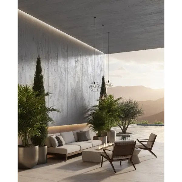 PANEL ΕΥΚΑΜΠΤΗΣ ΠΕΤΡΑΣ 104040 TRAVERTINE 60/1200mm LIGHT GREY