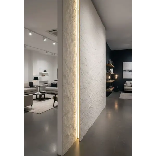 PANEL ΕΥΚΑΜΠΤΗΣ ΠΕΤΡΑΣ 108010 ROUGH GRANITE 60/1200mm PURE WHITE