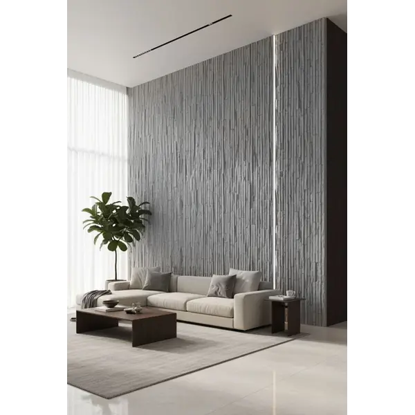 PANEL ΕΥΚΑΜΠΤΗΣ ΠΕΤΡΑΣ 111040 MURETTO STONE 60/1200mm LIGHT GREY