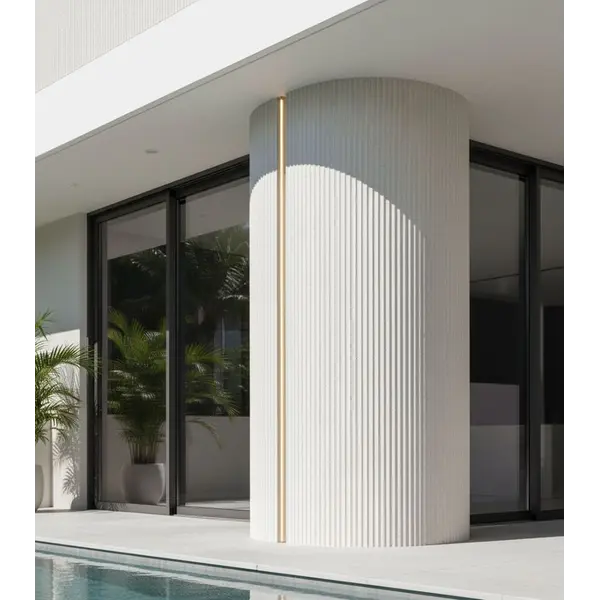 PANEL ΕΥΚΑΜΠΤΗΣ ΠΕΤΡΑΣ 113020 RIPPLE BOARD 60/1200mm BEIGE WHITE