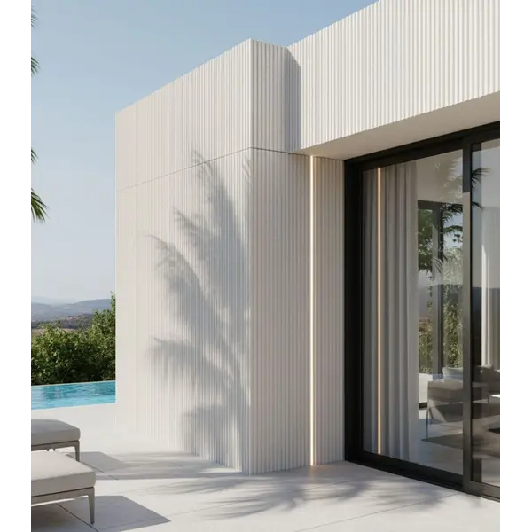 PANEL ΕΥΚΑΜΠΤΗΣ ΠΕΤΡΑΣ 113020 RIPPLE BOARD 60/1200mm BEIGE WHITE