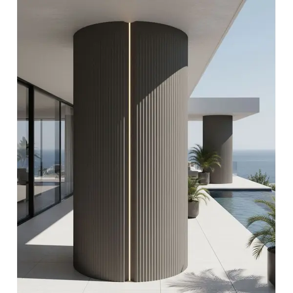 PANEL ΕΥΚΑΜΠΤΗΣ ΠΕΤΡΑΣ 113050 RIPPLE BOARD 60/1200mm MEDIUM GREY