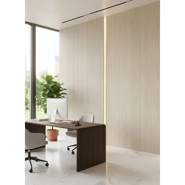 PANEL ΕΥΚΑΜΠΤΗΣ ΠΕΤΡΑΣ 119020  LINE STONE BOARD 60/1200mm BEIGE WHITE