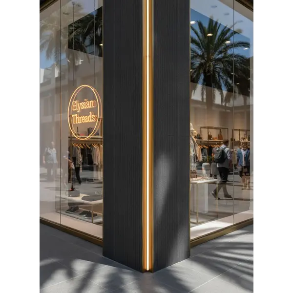 PANEL ΕΥΚΑΜΠΤΗΣ ΠΕΤΡΑΣ 119070  LINE STONE BOARD 60/1200mm DARK GREY