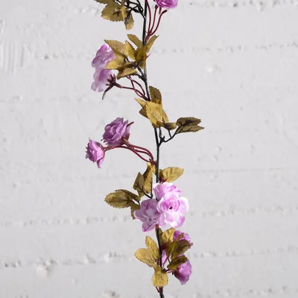 Supergreens Τεχνητή Γιρλάντα Τριαντάφυλλο Ροζ 210 εκ.