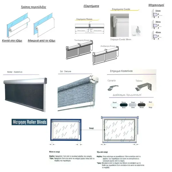 Ρολλερ Σκίασης Μερικής Συσκότισης Μαύρο A227