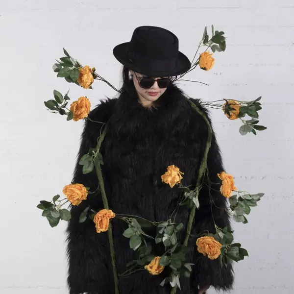 Supergreens Τεχνητή Γιρλάντα Τριαντάφυλλο Garden Πορτοκαλί 240 εκ.