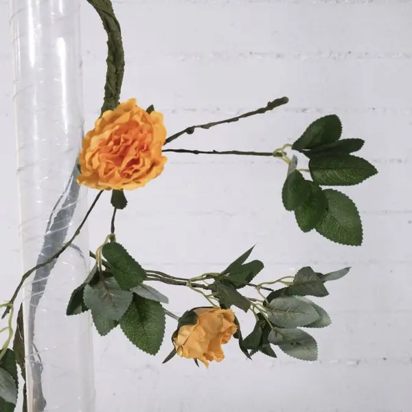 Supergreens Τεχνητή Γιρλάντα Τριαντάφυλλο Garden Πορτοκαλί 240 εκ.