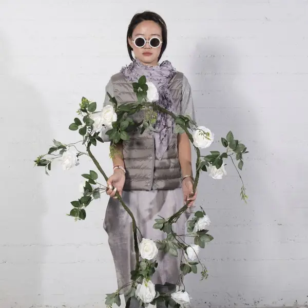 Supergreens Τεχνητή Γιρλάντα Τριαντάφυλλο Garden Λευκή 240 εκ.