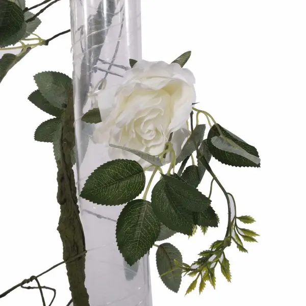 Supergreens Τεχνητή Γιρλάντα Τριαντάφυλλο Garden Λευκή 240 εκ.