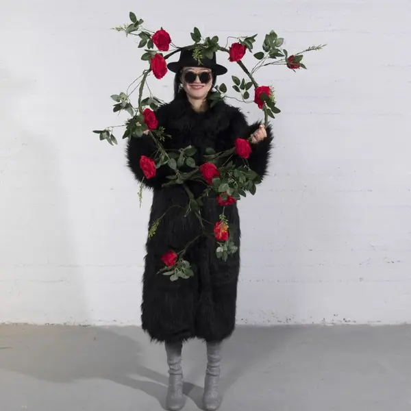 Supergreens Τεχνητή Γιρλάντα Τριαντάφυλλο Garden Κόκκινη 240 εκ.