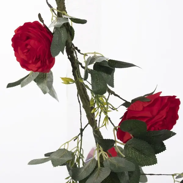 Supergreens Τεχνητή Γιρλάντα Τριαντάφυλλο Garden Κόκκινη 240 εκ.