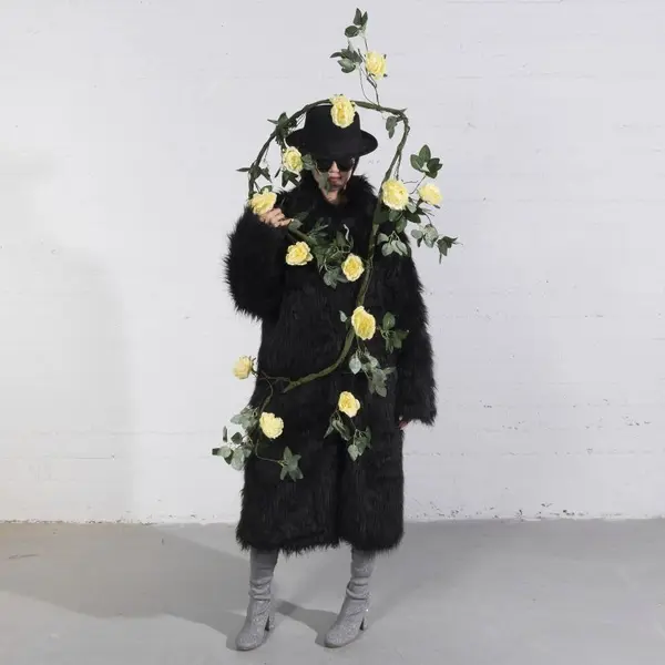 Supergreens Τεχνητή Γιρλάντα Τριαντάφυλλο Garden Κίτρινη 240 εκ.