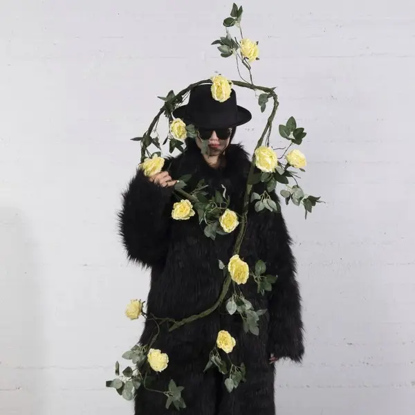 Supergreens Τεχνητή Γιρλάντα Τριαντάφυλλο Garden Κίτρινη 240 εκ.