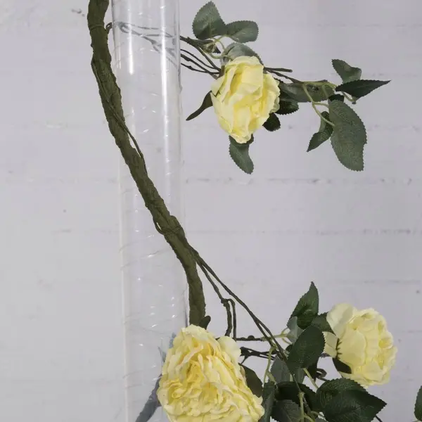 Supergreens Τεχνητή Γιρλάντα Τριαντάφυλλο Garden Κίτρινη 240 εκ.