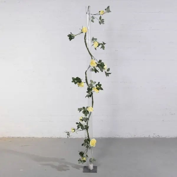 Supergreens Τεχνητή Γιρλάντα Τριαντάφυλλο Garden Κίτρινη 240 εκ.