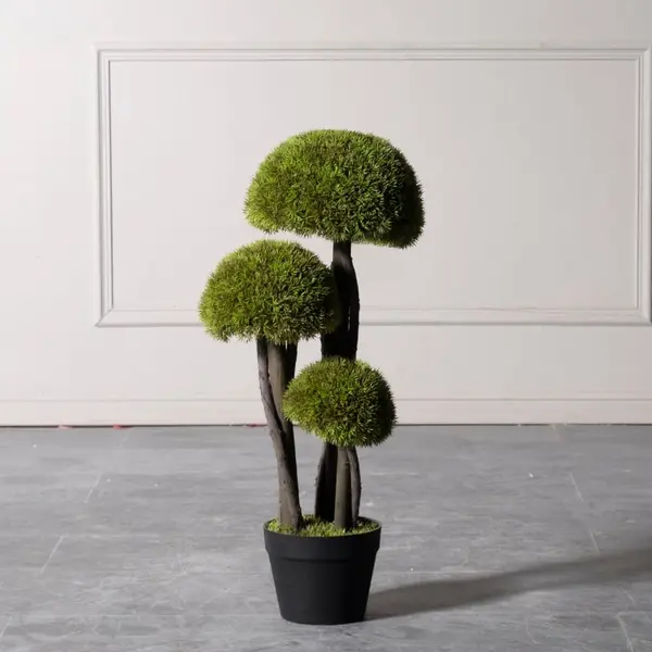Supergreens UV Τεχνητό Δέντρο Μπονσάι Moss ''Mushroom'' Τριπλό Πράσινο 70 εκ.