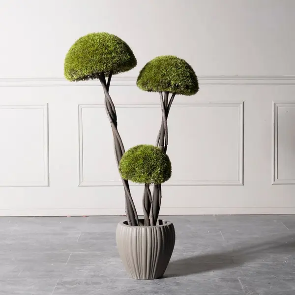 Supergreens UV Τεχνητό Δέντρο Μπονσάι Moss ''Mushroom'' Τριπλό Πράσινο 120 εκ.
