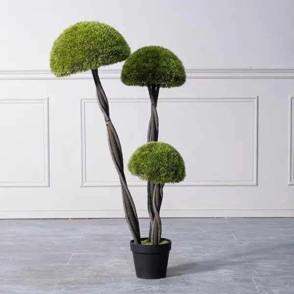 Supergreens UV Τεχνητό Δέντρο Μπονσάι Moss ''Mushroom'' Τριπλό Πράσινο 120 εκ.