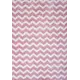 Shaggy παιδικό χαλί Cocoon 8396/55 ροζ με ζικ ζακ ρίγες με το μέτρο - Colore Colori