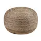 Κάθισμα Πουφ Jute Pouf Grey Natural 40x40x20 με φερμουάρ
