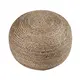 Κάθισμα Πουφ Jute Pouf Grey Natural 40x40x20 με φερμουάρ
