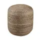 Κάθισμα Πουφ Jute Pouf Grey Natural 40x40x40 με φερμουάρ