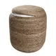 Κάθισμα Πουφ Jute Pouf Grey Natural 40x40x40 με φερμουάρ