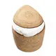 Κάθισμα Πουφ Jute Pouf Natural 40x40x40 με φερμουάρ